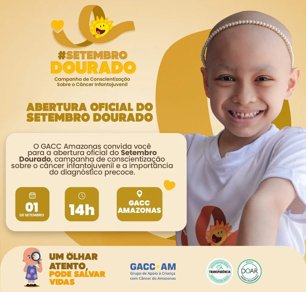 GACC-AM lança campanha ‘Setembro Dourado 2026’ sobre diagnóstico do câncer