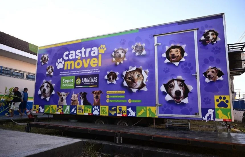 Castramóvel abre agendamento para castração de cães e gatos no Japiim nesta segunda-feira